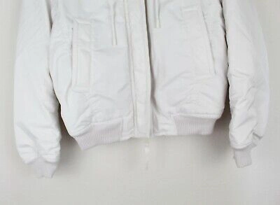 Pre-owned Vince Soft Faux Shearling Lined Zip Bomber Jacket, Lucite, Large, Msrp $525