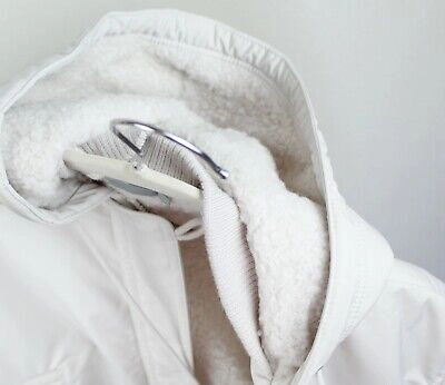 Pre-owned Vince Soft Faux Shearling Lined Zip Bomber Jacket, Lucite, Large, Msrp $525