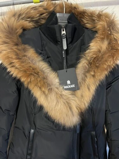 Pre-owned Mackage Women Coat. Size S. Black. New. Natural Fur.