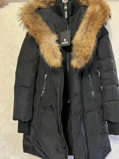 Pre-owned Mackage Women Coat. Size S. Black. New. Natural Fur.