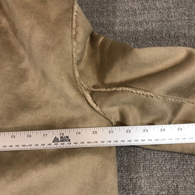 Pre-owned Frye Coat Women's Small Natural Faux Shearling Double Breasted Pea Coat In Beige
