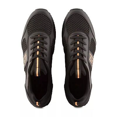 Pre-owned Ea7 Shoes Sneaker Emporio Armani  Man Sz. Us 6,5 X8x027xk050 S297 Black
