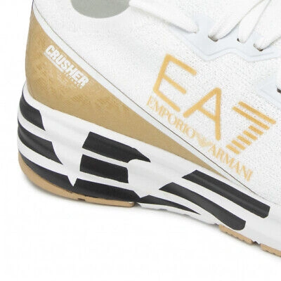 Pre-owned Ea7 Shoes Sneaker Emporio Armani  Man Sz. Us 7,5 X8x095xk240 Q300 White