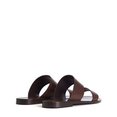 CELINE Pre-owned 660$ Dark Brown Calfskin Leather Sandals - Lerins Vegetal Tanning