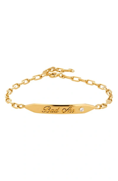 Shop Ajoa Slaybelles Badass Bracelet In Gold