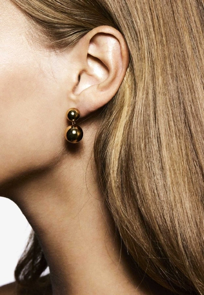 Shop Lie Studio Caroline Drop Earrings In Gold