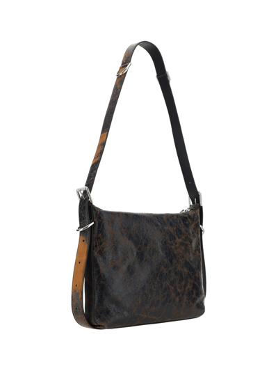 Shop Givenchy Voyou Shoulder Bag In Black/brown Mud