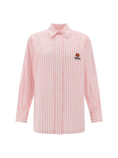 Shop Kenzo Shirt In Faded Pink