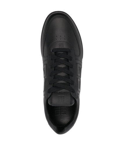 Shop Givenchy G4 Leather Sneakers In Black