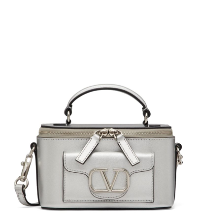 Shop Valentino Leather Locò Vanity Case In Metallic