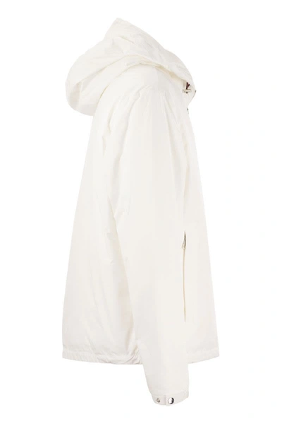 Shop Moncler Granero - Lightweight Down Jacket With Hood In White