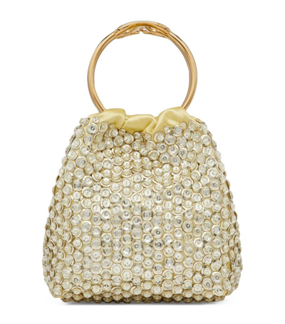Shop Valentino Embellished Carry Secrets Top-handle Bag In Gold