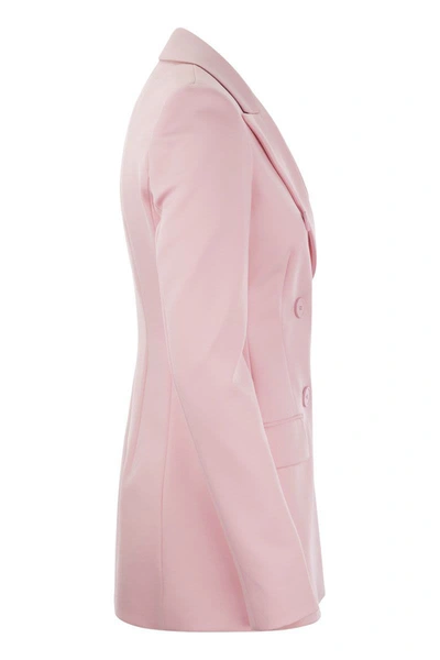 Shop Sportmax Frizzo - Scuba Jersey Blazer In Pink