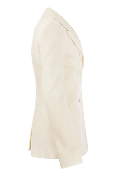 Shop Sportmax Sestri - Double-breasted Fitted Jacket In White