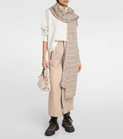 Brunello Cucinelli Zip-up Taffeta Maxi Skirt In Brown