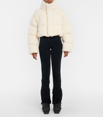 Shop Cordova Kozzy Cropped Wool-blend Puffer Jacket In Neutrals