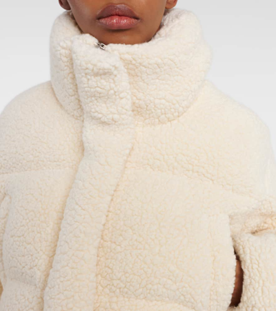 Shop Cordova Kozzy Cropped Wool-blend Puffer Jacket In Neutrals