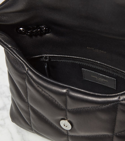 Saint Laurent Puffer Toy Leather Shoulder Bag In Black