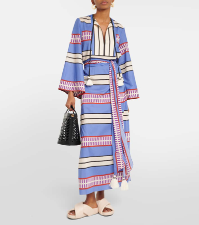 Shop Johanna Ortiz Printed Cotton Maxi Dress In Multicoloured