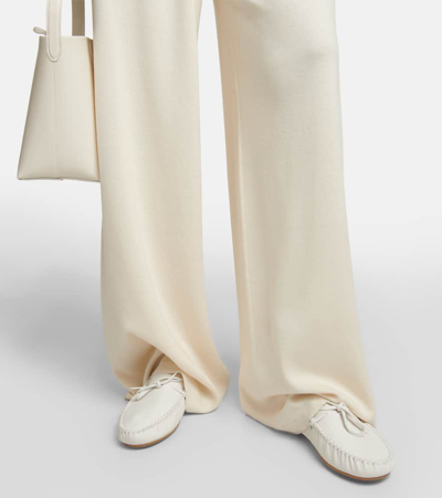 Shop The Row Lucca Leather Moccasins In White