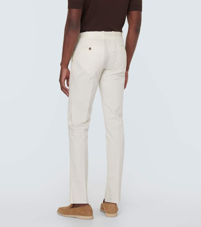 Shop Lardini Cotton Chinos In White