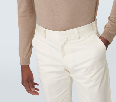 Shop Lardini Cotton Chinos In White