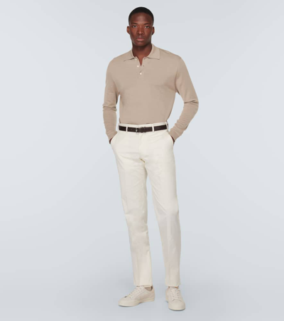 Lardini Cotton Chinos In White