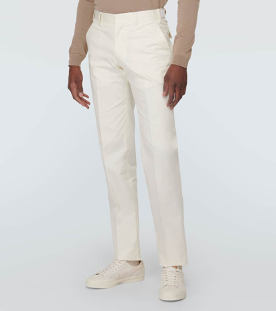 Lardini Cotton Chinos In White