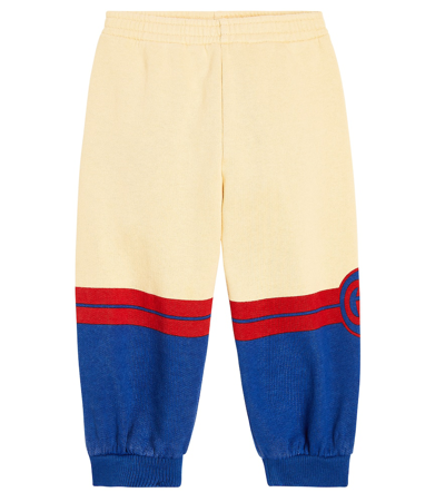 Shop Gucci Baby Printed Cotton Jersey Sweatpants In Multicoloured