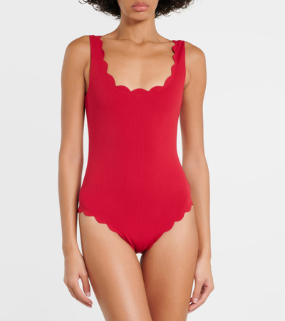 Shop Marysia Palm Springs Swimsuit In Red