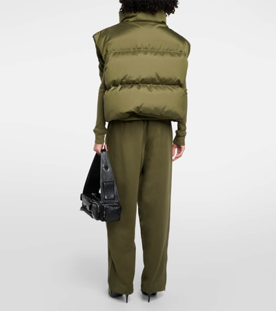 Wardrobe.nyc Cropped Down Vest In Green