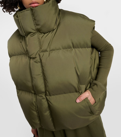 Wardrobe.nyc Cropped Down Vest In Green