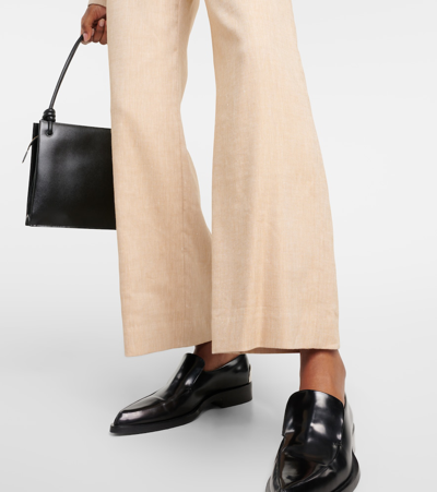 Veronica Beard Heron Pleated Wide Leg Pants In Brown