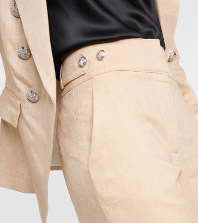 Veronica Beard Heron Pleated Wide Leg Pants In Brown