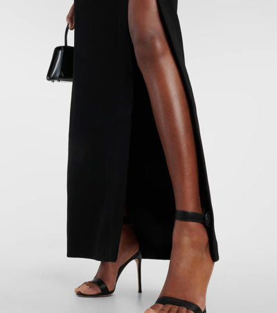 Shop Rebecca Vallance Bianca Crystal-embellished Gown In Black