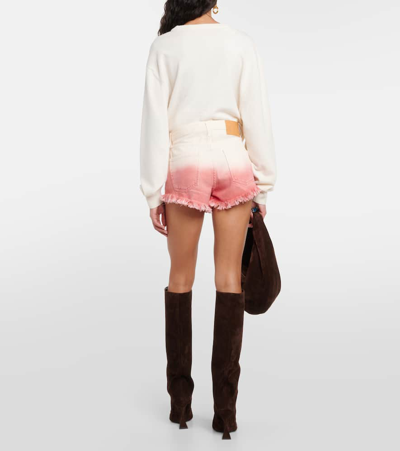 Alanui Two-tone Denim Shorts In Multi