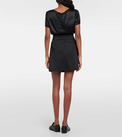 Shop Max Mara Varna A-line Neoprene Miniskirt In Black