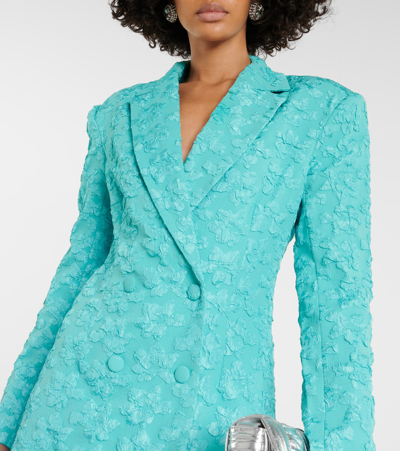 Shop Rotate Birger Christensen Jacquard Blazer Dress In Blue