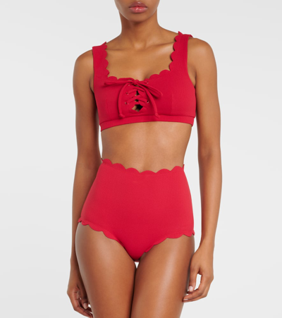 Marysia Palm Springs Tie Bikini Top In Black