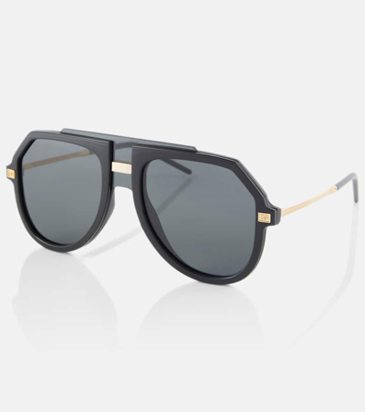 Shop Dolce & Gabbana Aviator Sunglasses In Black