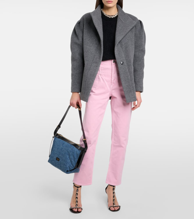 Shop Isabel Marant Oversized Wool-blend Coat In Grey