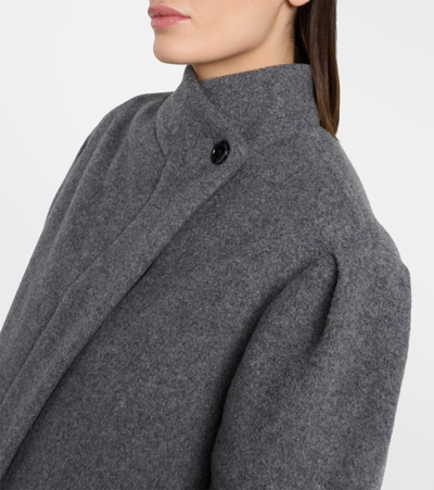 Shop Isabel Marant Oversized Wool-blend Coat In Grey