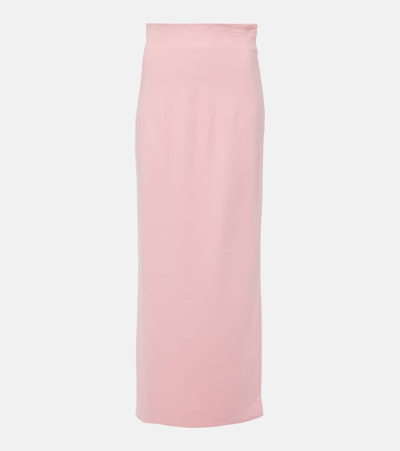 Shop Staud Jeremiah High-rise Maxi Skirt In Pink