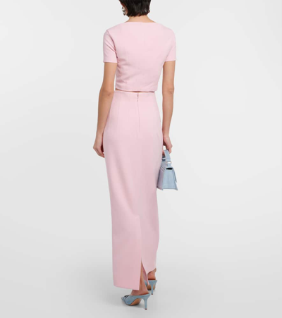 Shop Staud Jeremiah High-rise Maxi Skirt In Pink