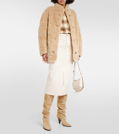 Isabel Marant Étoile Flozia Cotton Midi Skirt In White