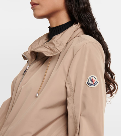 Moncler Enet Technical Twill Parka In Neutrals