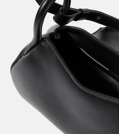 Amina Muaddi Small Gemini Shoulder Bag In Black