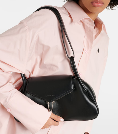Amina Muaddi Small Gemini Shoulder Bag In Black