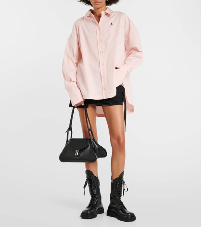 Amina Muaddi Small Gemini Shoulder Bag In Black