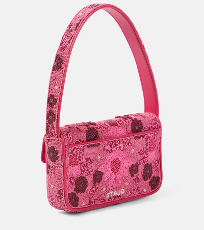 Staud Tommy Beaded Shoulder Bag In Multicoloured